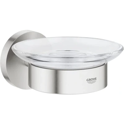 Immagine di Grohe GRO 40444DC1 Essentials Jabonera con soporte, acabado Mate, Nero, Large