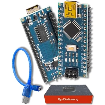 Immagine di AZDelivery 5 x Scheda AZ Atmega328 Board con CH340 Chip versione saldata Cavo USB, compatibile eBook