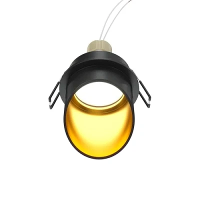 Immagine di Faretto tecnico Lipari Nero con oro Alluminio 12 W IP 20 AC 110 220 GU10 non incl.