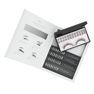 Immagine di Starter kit per extension ciglia a grappolo fai da te Nanolash DIY completo applicare le finte casa, (Marrone, CHARM)