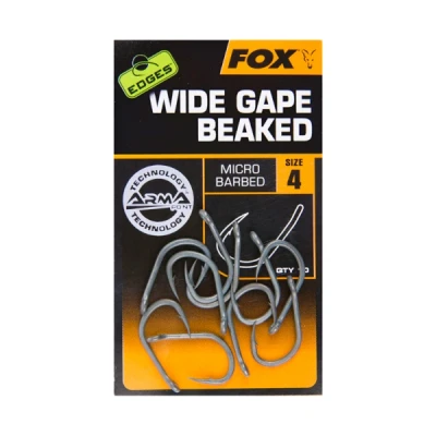 Immagine di Fox Edges Wide Gape Beaked Hooks Size 4 Micro Barbed Ami carpfishing