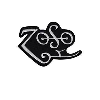 Immagine di Toppa ricamata a forma di Zoso con scritta in inglese “Led Zeppelin Zoso, accessorio per souvenir