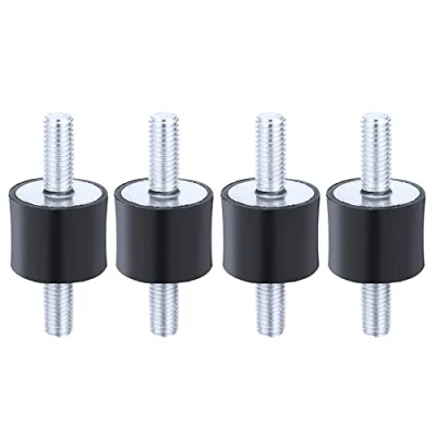 Immagine di CENPEK 4 Pezzi M6 20 * 15 Supporti in Gomma antivibranti per Bobine isolatore Ammortizzatore con Doppia Filettatura Maschio prigionieri a Vite compressori d&#039;Aria Motori Diesel