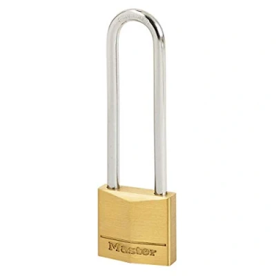 Immagine di Master Lock 150EURDLJ Lucchetto con Chiavi in Ottone et Archetto Longo, Oro, 10.7 x 5 1.4 cm