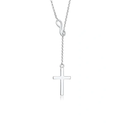Immagine di Elli Collana Donna Y Forma Croce Ciondolo Classico in Argento Sterling 925