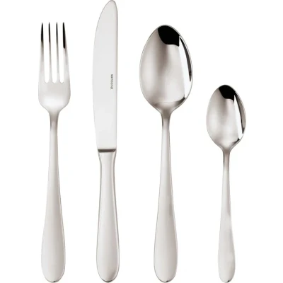 Immagine di Sambonet 52561 81 Astrid Monoblocco in Acciaio Inox 18/10, per 6 Persone, Pezzi: forchette, cucchiai, coltelli, cucchiaini da tè, Inossidabile, Set 24 Posate tavola, unità