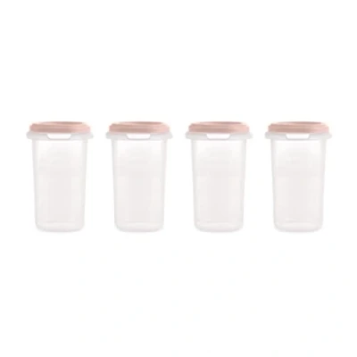Immagine di Miniland Set 4 Hermisized Candy 330ml. Confezione da ermetici graduati (330ml), sicura, resistente e adatta per lavastoviglie, microonde congelatore. Collezione Dolce.