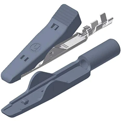Immagine di SKS Hirschmann MA 1 Mini Morsetto a clip/coccodrillo Grigio Campo di serraggio max.: 4 mm Lunghezza: 41.5 pz.