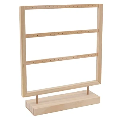 Immagine di EATC Espositore per orecchini in legno l&#039;arredamento della stanza 3 strati