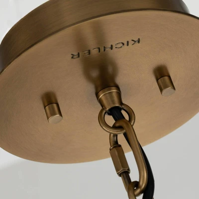Immagine di Quintiesse Lampada a sospensione Linara, nero/ottone, 1 luce