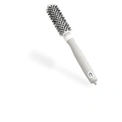 Immagine di Olivia Garden Expert Blowout Shine Bianco &amp; Grigio 20 Spazzola rotonda in ceramica antistatica per piega brillante e senza crespo