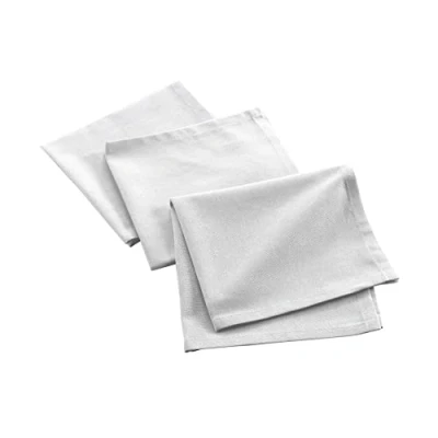 Immagine di douceur d&#039;intérieur, 3 tovaglioli (40 X 40 Cm) Mistral Bianco, Cotone Riciclato