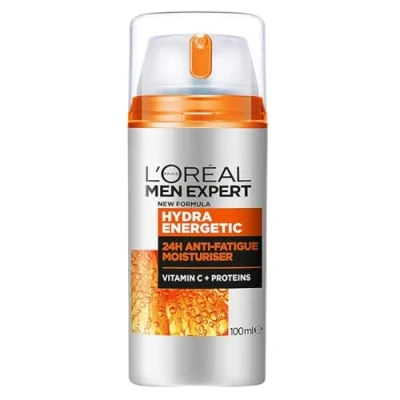 Immagine di L&#039;Oréal Men Expert Crema Idratante Uomo Anti Fatica Hydra Energetic, Combatte le Occhiaie e Dona Intensa Idratazione, Arricchita con Proteine Vitamina C, 100 ml