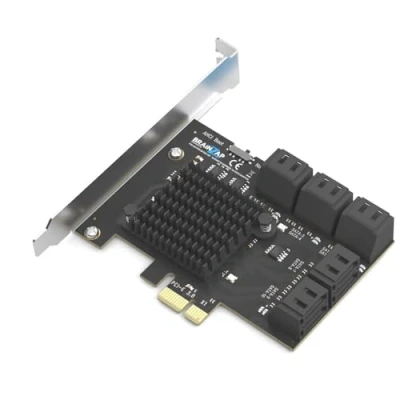 Immagine di BRAINZAP Scheda di espansione PCI Express a 10 porte PCIe x1 SATA III / 3 6 Gbps