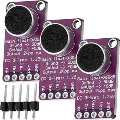 Immagine di AZDelivery 3 x Max9814 Modulo Amplificatore Microfono AGC compatibile con Arduino incluso un E Book!