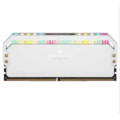 Immagine di CORSAIR DOMINATOR PLATINUM RGB DDR5 RAM 64GB (2x32GB) 5200MHz CL40 Intel XMP Compatibile iCUE Memoria per Computer Bianco (CMT64GX5M2B5200C40W)