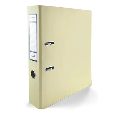 Immagine di Netuno 1 raccoglitore per documenti vaniglia lucido formato A4 Ekobox Premium Edition dorso 7,5 cm Raccoglitori a 2 Anelli con Meccanismo Leva archivio ufficio faldoni portadocumenti