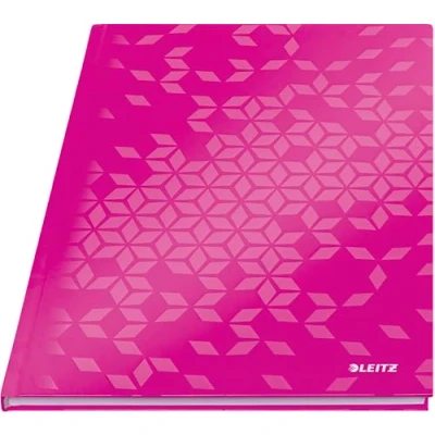 Immagine di Leitz WOW Quaderno a Quadretti per Appunti con Copertina Rigida, Formato A4, 160 Pagine, Carta 90 gr/mq Certificata FSC, Fucsia, 46261023