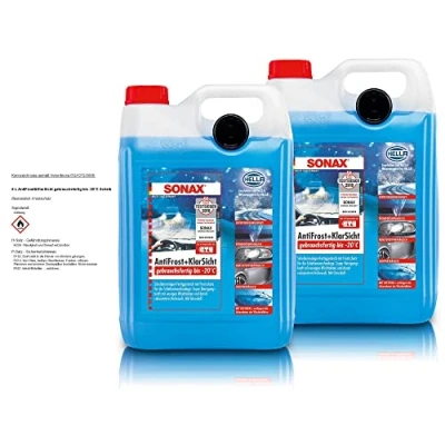 Immagine di SONAX 2 X 03325000 anti gelo e trasparente pronto all&#039;uso fino a 20 C, protezione antigelo 5 l