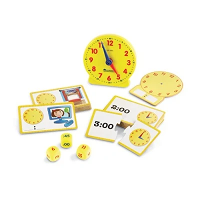 Immagine di Learning Resources Set di attività lettura dell’ora, gioco orologio bambini, giochi matematica, scuola primaria, 5 anni