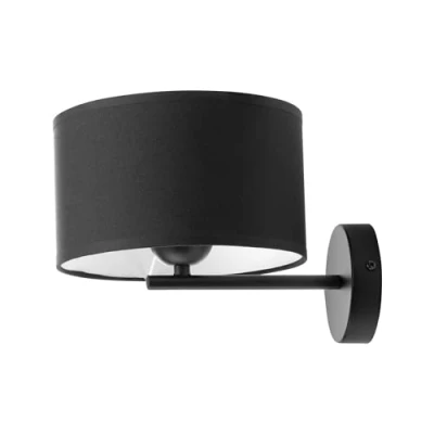 Immagine di Miratic Applique da parete con Sorgente Luminosa Sostituibile E27 max. 60W (non inclusa) Abat Jour Muro Lampada (nero)