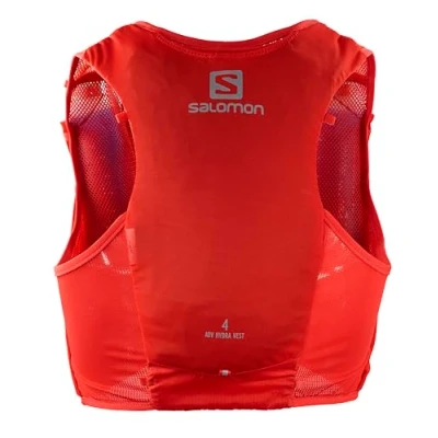 Immagine di Salomon Adv Hydra Vest 4 Gilet da Running con Flask Inclusi Unisex, Comfort e stabilità, Idratazione ad accesso rapido, Semplicità, Fiery Red, L