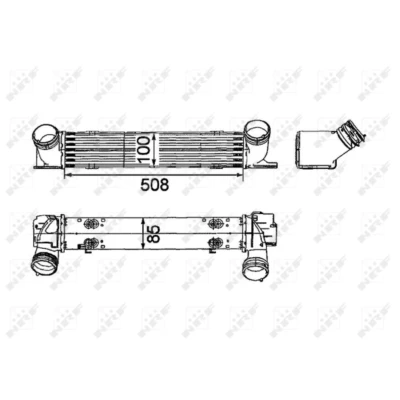 Immagine di NRF 30797 Intercooler BMW: 1 Hatchback, 3 Sedan, Touring