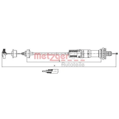 Immagine di METZGER 11.3058 Cavo Frizione con regolazione automatica COFLE PEUGEOT: 206 Hatchback, SW, 206+ Hatchback