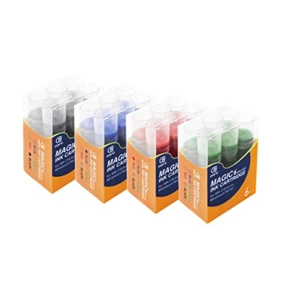 Immagine di ESENG® Set di 24 pennarelli per lavagna bianca Magic WM 218T (1 x 6 nero + 1 blu rosso verde)
