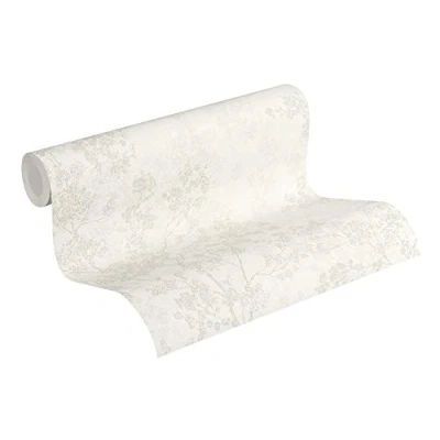 Immagine di Carta da parati Foresta New Walls Cosy &amp; Relax A.S. Création tessuto non 10.05 m x 0.53 Beige Crema Grigio Prodotto in Germania 373972 37397 2