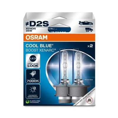 Immagine di OSRAM XENARC Cool Blue Boost, D2S, Xenon Headlight Lamps, 7000K, Hanging folding box (2 lamps), offroad use only