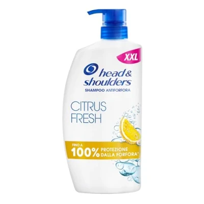 Immagine di Head &amp; Shoulders Citrus Fresh Shampoo Antiforfora Capelli Grassi 1000ml Flacone con Dosatore. Fino al 100% Protezione dalla Forfora. Clinicamente Testato. Uso Quotidiano. Freschezza agli Agrumi
