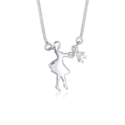 Immagine di Elli Collana con Pendente da Donna in Argento Cristallo Bianco, 45 cm