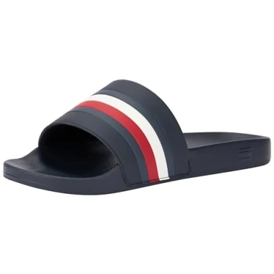 Immagine di Tommy Hilfiger Uomo Scarpe da Mare Pool Slide con Branding Tommy, Blu (Desert Sky), 40