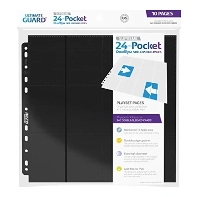 Immagine di Ultimate Guard No 24 Tasche Quadrow Pages Side Loading Nero (10), Colore, UGD010829