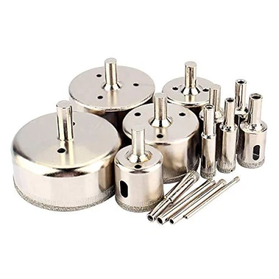 Immagine di Frese Diamantate Per Punte Da Trapano, 14 Pezzi/set 3 70mm Taglierina A Tazza Rivestita Strumenti Hardware Trapano Piastrelle In Marmo Di