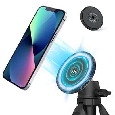 Immagine di JJC Supporto per Adattatore Magnetico Compatibile con iPhone 15 14 13 12 Pro Max Plus Mini, Treppiede Telefono Vite 1/4&quot; 20