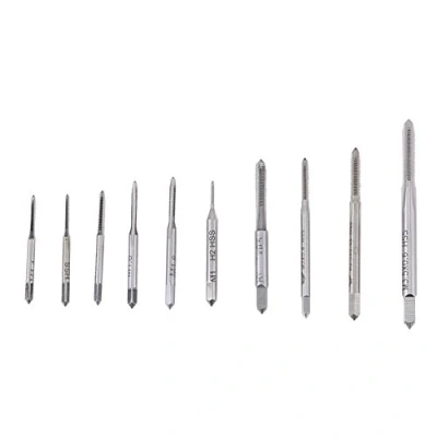 Immagine di 10 PCS Mini Machine Hand Tap Set, M1 M3.5 Vite a filetto dritto con filettatura Kit di utensili per maschiatura mano