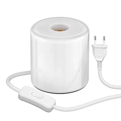 Immagine di ledscom.de lampada da tavolo TIPO, interruttore, porcellana, bianco, 1x E27 max. 300W, tavolo, comodino, letto, luce notturna, in