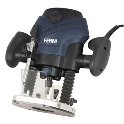Immagine di FERM Fresatrice verticale 1300W. Include 6 frese, guida parallela, illuminazione LED e set di accessori