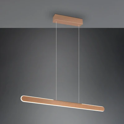 Immagine di Trio Lighting Lampada a sospensione Helios LED, caffè, regolabile in altezza,