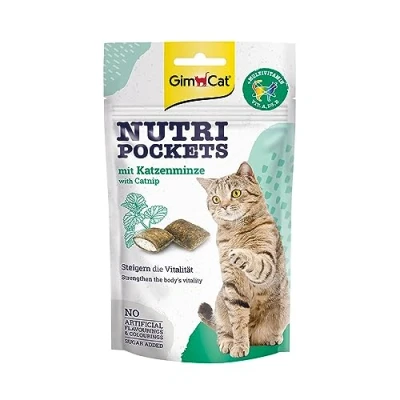 Immagine di GimCat Nutri Pockets, Catnip e Multivitamine, 60g