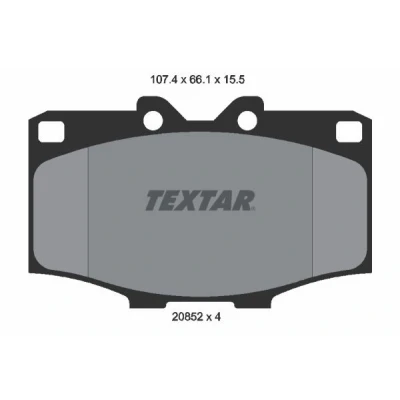Immagine di TEXTAR 2085201 Kit pastiglie freno Non predisposto per contatto segnalazione usura TOYOTA: HILUX 2 Pritsche/Fahrgestell (LN6, LN5, YN6, YN5, 5ZN1