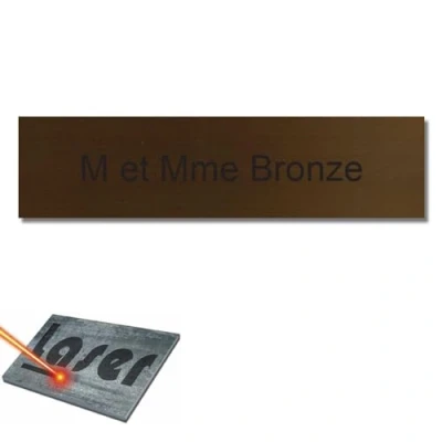Immagine di Mygoodprice Targa per Nome della Cassetta delle Lettere, Autoadesiva, Dimensioni: 10 x 2,5 cm, Personalizzabile da 1 a 3 Righe