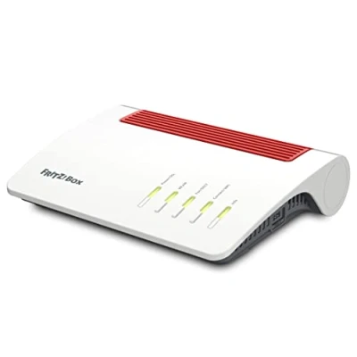Immagine di AVM Fritz!Box 7590 AX Exclusive Edition (Wi Fi 6 Router 2.400 Mbit/s (5 GHz) e 1.200 (2.4 GHz), con chiavetta USB SanDisk, Mesh Wi Fi, base DECT)