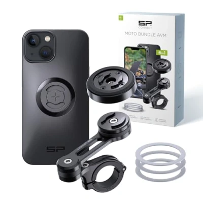 Immagine di SP CONNECT moto Bundle II con modulo anti vibrazione SPC+ per iPhone 14/13 supporto cellulare ciclomotore accessori tutti gli smartphone come Samsung