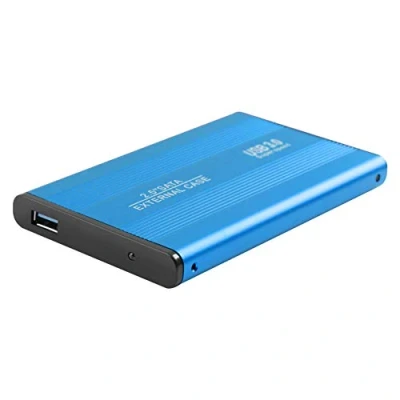 Immagine di La Cabina Box Esterno USB 3.0 da 2.5 Pollici 5 Gbps 3TB Case Disco Rigido HDD SATA Custodia Esterna in Lega di Alluminio per PC (Blu)