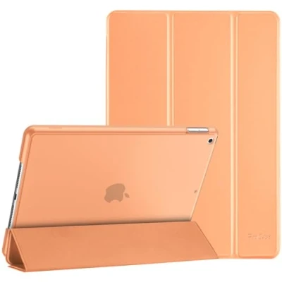 Immagine di ProCase Cover iPad 9/8/7 Generazione, Custodia 10,2 Pollici 2021/2020/2019 [A2602 A2603 A2604 A2605 A2270 A2428 A2429 A2430 A2197 A2198 A2200] con Auto Svegliati/Sonno Arancio