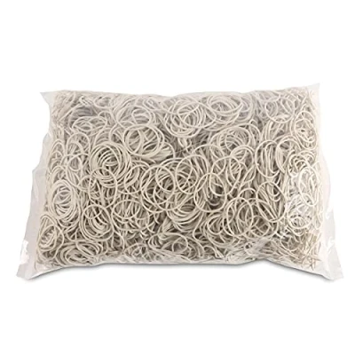 Immagine di Elastici per Ufficio Diametro 30mm 1,5x1,5mm 1000g Bianco/Piccoli Accessori Ufficio/Tipo Standard/Materiale Gomma/Peso (g) 1000 / Colore Bianco/Dimensioni