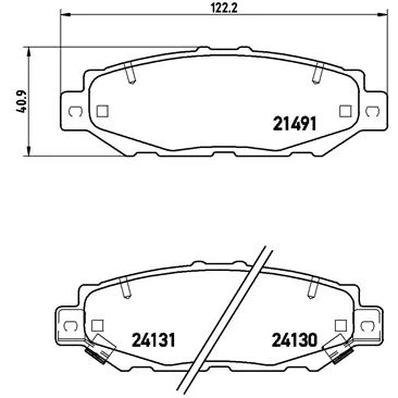 Immagine di BREMBO P 83 038 Kit pastiglie freno con segnalatore acustico usura senza accessori TOYOTA: Supra IV